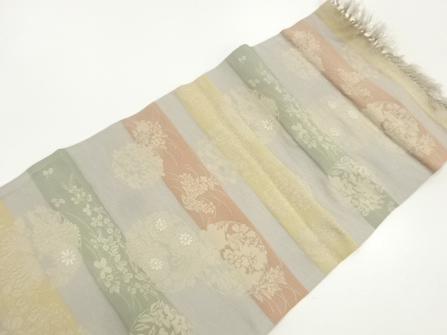  花丸文様織出し卓布